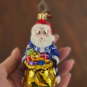 Santa Claus Ornament with Toy Sack